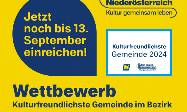 Jetzt einreichen: „Kulturfreundlichste Gemeinde“ in jedem Bezirk gesucht