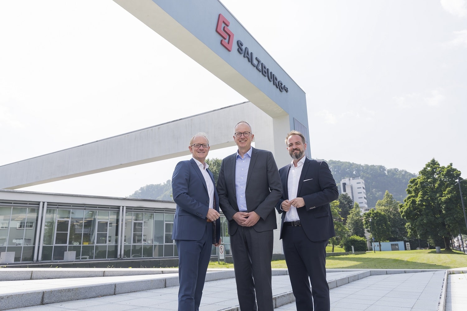 DI Herwig Struber,MSC, Präs. Bgm. Manfred Sampl, MMag., E.M.B.L.-HSG Michael Baminger