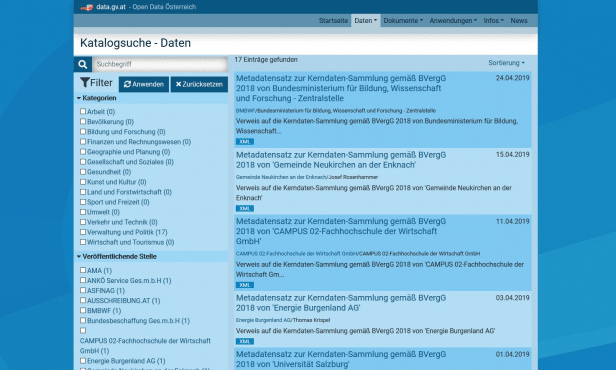 Vergabe: Bekanntmachungen nur mehr auf data.gv.at